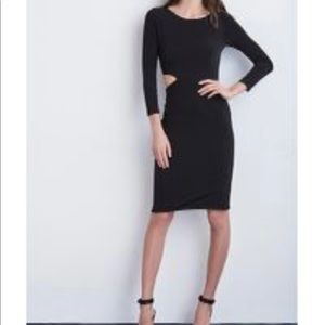 Black dress with side cut-out